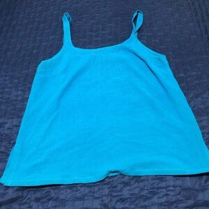 Mara’s Designs vibrant blue tank top- 19” pit to pit- excellent shape